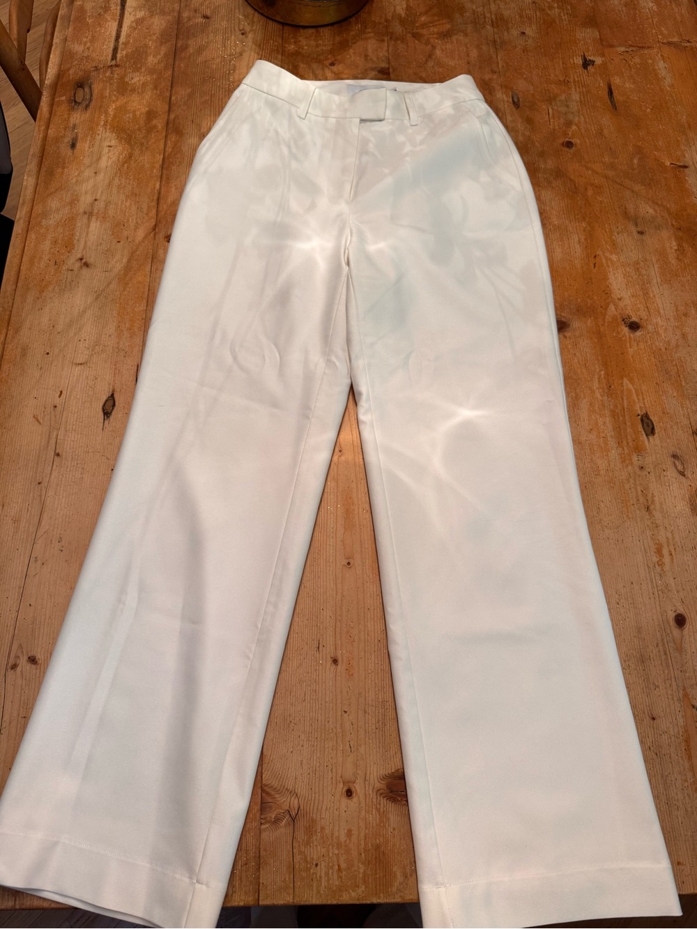 Greylin White Straight-Leg Trousers